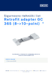 Adapter za naknadnu ugradnju GC 365 (8->10 polni)  * Sigurnosno-tehnički list HR