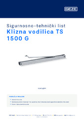 Klizna vodilica TS 1500 G Sigurnosno-tehnički list HR
