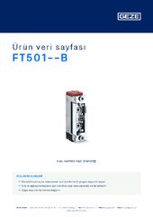 FT501--B Ürün veri sayfası TR