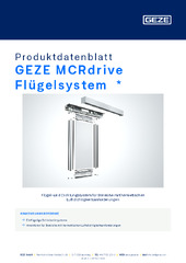 GEZE MCRdrive Flügelsystem  * Produktdatenblatt DE