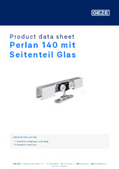 Perlan 140 mit Seitenteil Glas Product data sheet EN