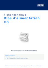 Bloc d'alimentation HS Fiche technique FR