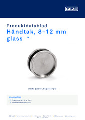 Håndtak, 8-12 mm glass  * Produktdatablad NB