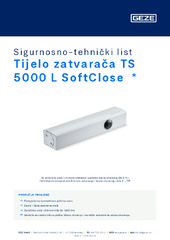 Tijelo zatvarača TS 5000 L SoftClose  * Sigurnosno-tehnički list HR