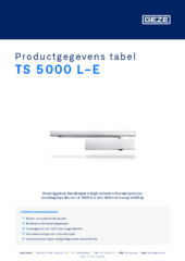 TS 5000 L-E Productgegevens tabel NL