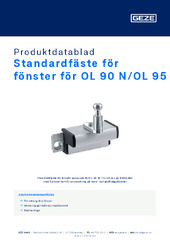 Standardfäste för fönster för OL 90 N/OL 95 Produktdatablad SV