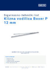 Klizna vodilica Boxer P 12 mm Sigurnosno-tehnički list HR