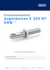 Augenbolzen E 250 NT DRM  * Produktdatenblatt DE