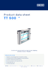 TT 500  * Product data sheet EN