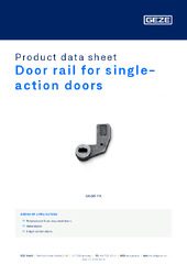 Door rail for single-action doors Product data sheet EN
