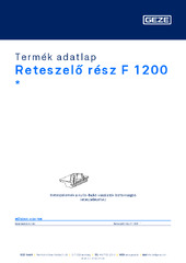 Reteszelő rész F 1200  * Termék adatlap HU