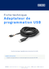 Adaptateur de programmation USB Fiche technique FR