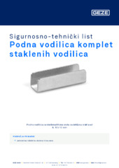 Podna vodilica komplet staklenih vodilica Sigurnosno-tehnički list HR