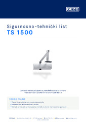 TS 1500 Sigurnosno-tehnički list HR