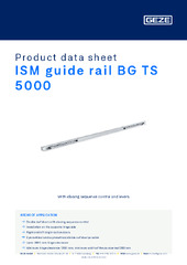 ISM guide rail BG TS 5000 Product data sheet EN