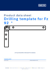 Drilling template for Fz 92  * Product data sheet EN