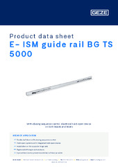 E- ISM guide rail BG TS 5000 Product data sheet EN