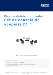 Set de consolă de acoperiș D1  * Fișa cu datele produsului RO