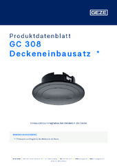 GC 308 Deckeneinbausatz  * Produktdatenblatt DE