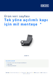 Tek yöne açılımlı kapı için mil menteşe  * Ürün veri sayfası TR