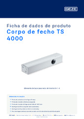 Corpo de fecho TS 4000 Ficha de dados de produto PT