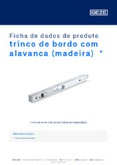 trinco de bordo com alavanca (madeira)  * Ficha de dados de produto PT
