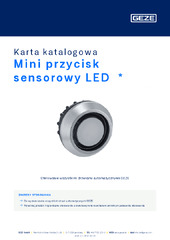 Mini przycisk sensorowy LED  * Karta katalogowa PL