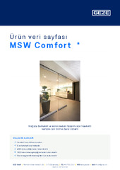 MSW Comfort  * Ürün veri sayfası TR