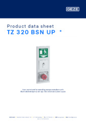 TZ 320 BSN UP  * Product data sheet EN