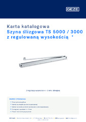 Szyna ślizgowa TS 5000 / 3000 z regulowaną wysokością  * Karta katalogowa PL
