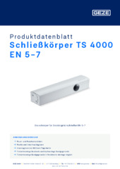 Schließkörper TS 4000 EN 5-7 Produktdatenblatt DE