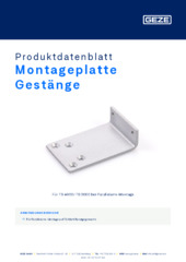Montageplatte Gestänge Produktdatenblatt DE