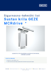 Sustav krila GEZE MCRdrive  * Sigurnosno-tehnički list HR
