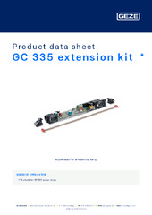 GC 335 extension kit  * Product data sheet EN