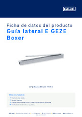 Guía lateral E GEZE Boxer Ficha de datos del producto ES