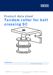 Tandem roller for belt crossing SC Product data sheet EN