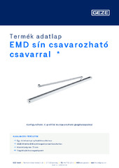 EMD sín csavarozható csavarral  * Termék adatlap HU