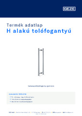 H alakú tolófogantyú Termék adatlap HU