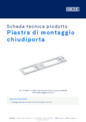 Piastra di montaggio chiudiporta Scheda tecnica prodotto IT