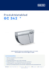 GC 342  * Produktdatablad SV