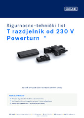 T razdjelnik od 230 V Powerturn  * Sigurnosno-tehnički list HR