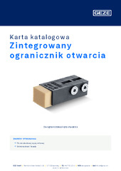 Zintegrowany ogranicznik otwarcia Karta katalogowa PL
