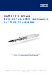 Levolan 120, szkło, mocowanie sufitowe wpuszczane Karta katalogowa PL
