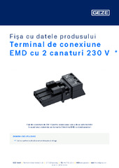 Terminal de conexiune EMD cu 2 canaturi 230 V  * Fișa cu datele produsului RO