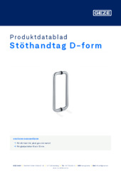Stöthandtag D-form Produktdatablad SV