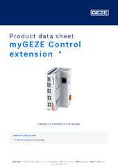 myGEZE Control extension  * Product data sheet EN