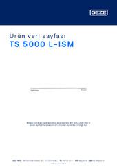 TS 5000 L-ISM Ürün veri sayfası TR