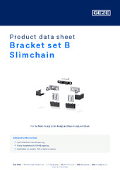 Bracket set B Slimchain Product data sheet EN