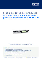 Sistema de accionamiento de puertas batientes ECturn Inside Ficha de datos del producto ES