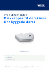 Dækkapper til dørskinne (indbyggede døre) Produktdatablad DA